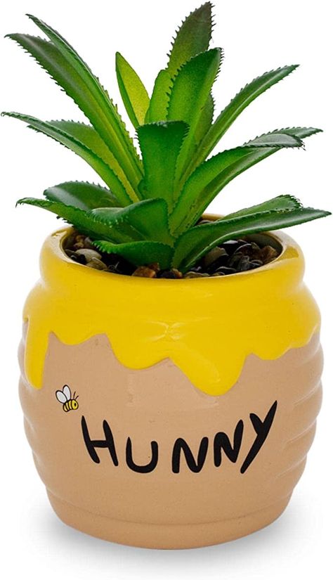 Winnie The Pooh Hunny Pot, Pooh Hunny Pot, Winnie The Pooh Hunny, Winnie The Pooh Decor, Hunny Pot, Plastic Grass, Winnie The Pooh Honey, Winnie The Pooh Nursery, Cute Winnie The Pooh