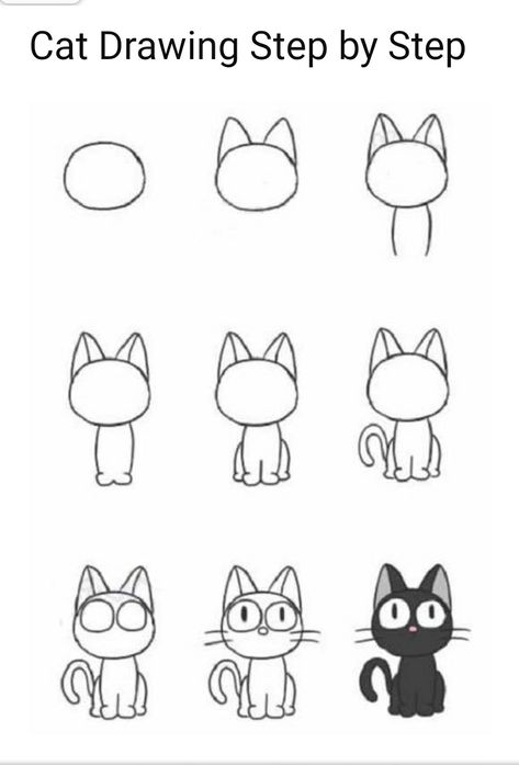 Disney Doodles Simple, Step By Step Cat Drawing, Cat Drawing Sketches, Retro Animation, Cat Drawing Ideas, Doodle Simple, Sparrow Drawing, Sketch Disney, Doodles Simple