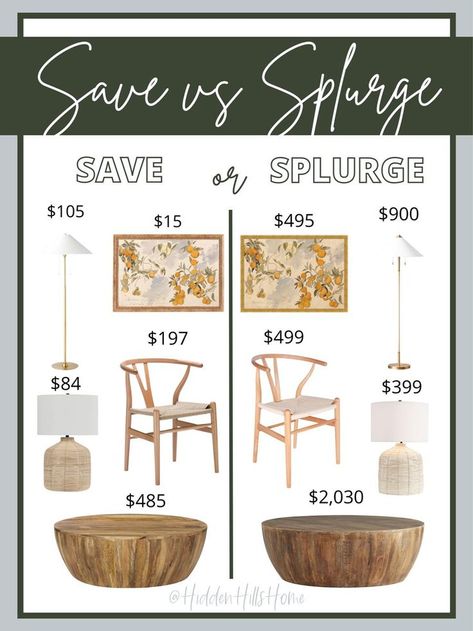 Save Vs Splurge, Interior Collage, Save Or Splurge, Room Bookshelf, Home Decor Finds, Home Updates, Organization Home, Brown Living Room, Work Design