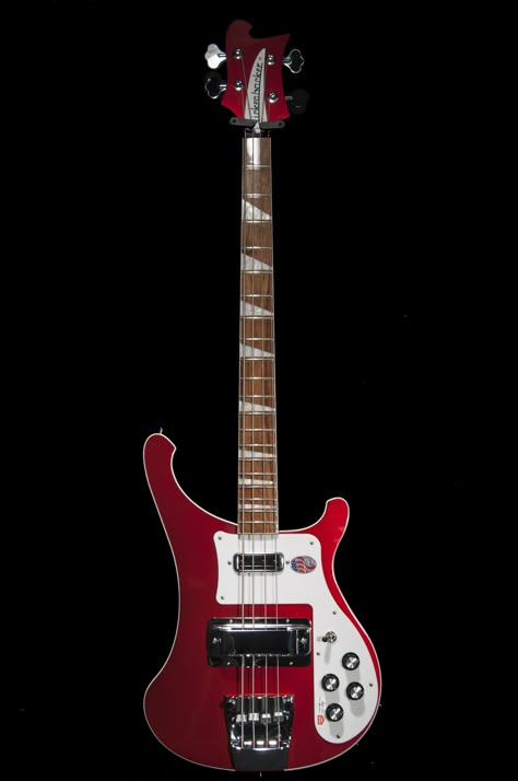 rickenbacker-4003-bass-guitar-in-ruby-red Rickenbacker Bass Guitar 4003, Rickenbacker Bass Guitar, Red Bass Guitar, Bass Guitar Red, Rickenbacker 4001, Rickenbacker Guitar, Rickenbacker Bass, Custom Bass Guitar, Custom Bass