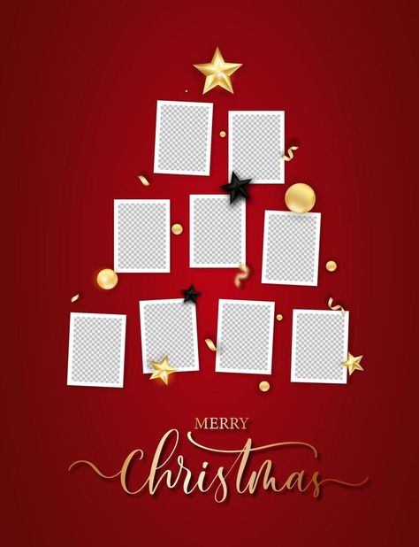 Merry Christmas Photo Frame, Photo Frame Tree, Christmas Poster Design, Christmas Photo Frame, Merry Christmas Photos, Holiday Card Template, Hipster Art, 50 Million, Christmas Poster