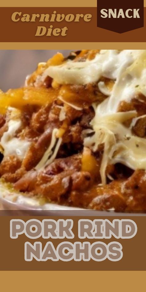 Try this delicious Pork Rind Nachos recipe. For more recipes follow my page. #carnivorediet #carnivore #healthyrecipes #upgradedhealth #recipes Pork Rind Snack Ideas, Carnivore Nachos, Pork Rind Nachos, Carnivore Snacks, Carnivore Diet Recipes, Pork Rind Recipes, Caveman Diet Recipes, Metabolism Foods, Pork Rind