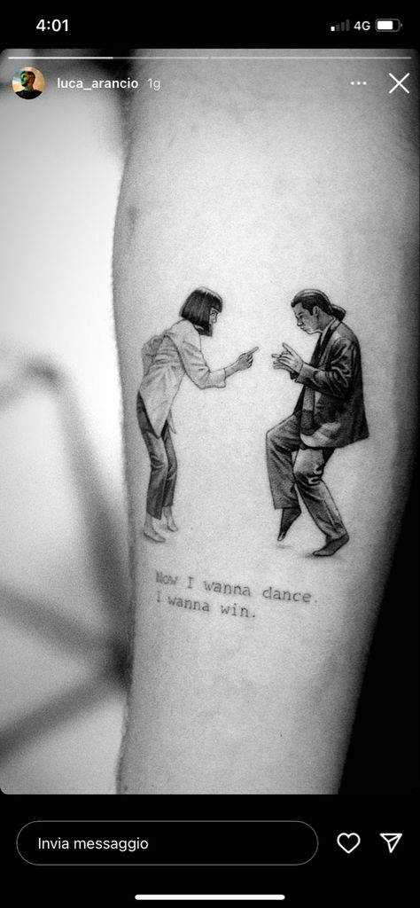 Pulp Fiction Flash Tattoo, Pulp Fiction Tattoo Minimalist, Quentin Tarantino Tattoo Ideas, Tarantino Tattoo Ideas, Pulp Fiction Tattoo, Black And White Pulp Fiction, Pulp Fiction Memes Funny, Pulp Fiction, Tattoos