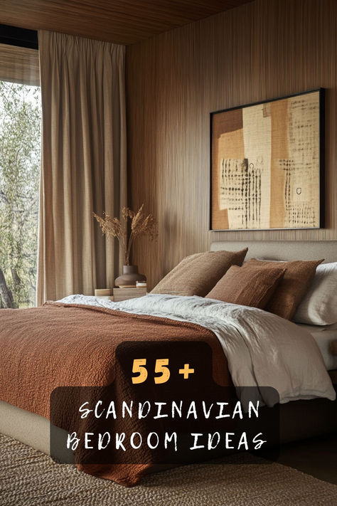 Embrace minimalism with 55 chic Scandinavian bedroom ideas that combine style and simplicity 🌿. These designs focus on clean lines, functional furniture, and a calming atmosphere. Want to create a minimalist oasis in your bedroom? Click to discover all the chic looks! #ChicBedrooms #ScandinavianStyle #MinimalistLiving #BedroomIdeas #CalmingSpaces #FunctionalFurniture #StylishSimplicity Primary Bedroom Scandinavian, Swedish Interior Design Nordic Style, Scandi Bedroom Ideas, Scandinavian Bedroom Ideas, Nordic Style Bedroom, Swedish Interior Design, Scandi Bedroom, Bedroom Scandinavian, Scandinavian Design Bedroom