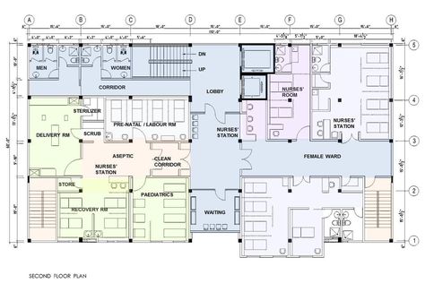 Emergency Room Floor Plan, Community Hospital Architecture, 50 Bed Hospital Floor Plan, Small Hospital Plan, Hospital Floor Plan Medical Center, Hospital Design Architecture Floor Plans, Hospital Layout Floor Plans, Small Hospital Floor Plan, Hospital Plan Architecture