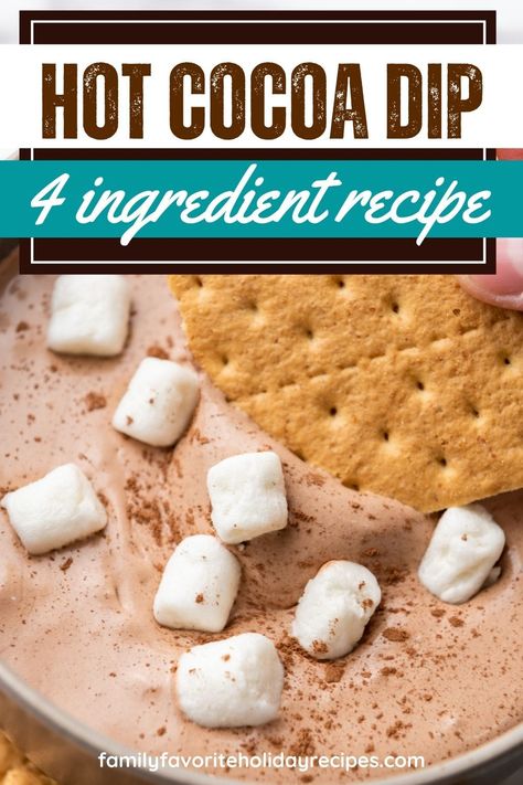 Hot Chocolate Dip Recipe, Hot Cocoa Dip, Cocoa Dip, Chocolate Treats Easy, Chocolate Dip Recipe, Hot Chocolate Desserts, Fake Ginger, Dessert Dip, Easy Holiday Desserts