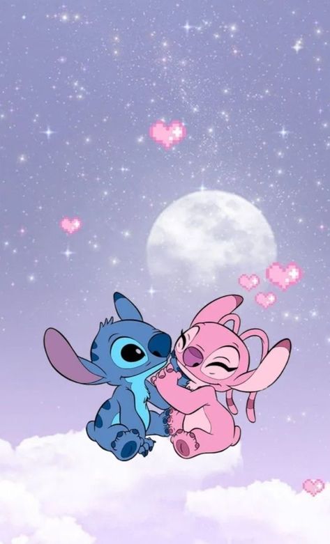 Cute Stitch And Angel Wallpaper, Angel Lilo And Stitch Wallpaper, In Love Wallpaper, Angle Stitch, Lilo And Stitch Tattoo, Angel Lilo And Stitch, Angel Stitch, Lilo And Stitch Characters, Hawaiian Girl