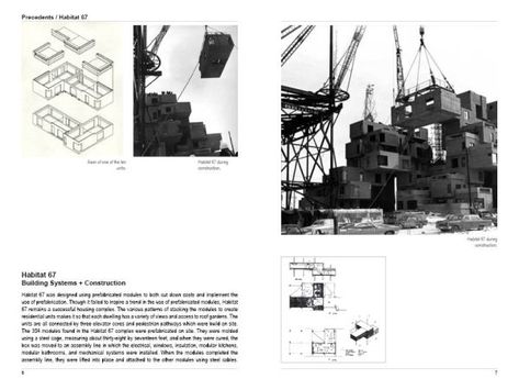 6-7 Precedent Study Architecture, Architecture Precedent Study, Architecture Precedent, Precedent Study, Habitat 67, Study Sheet, Town Architecture, Architecture Concept Diagram, Concept Diagram