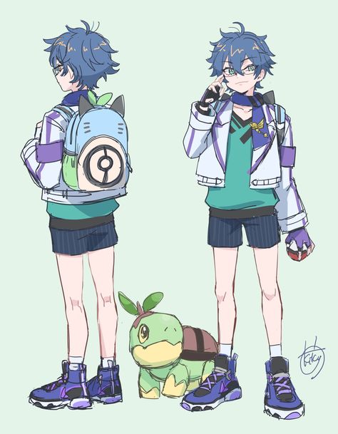 Pokemon Clothes Drawing, Pokemon Oc Outfit Ideas, Pokemon Trainer Male Oc, Pokesona Trainer, Pokemon Oc Outfits, Pokemon Male Characters, Fan Made Pokemon Trainers, Pokemon Trainer Sona, Pokemon Trainer Outfits Male