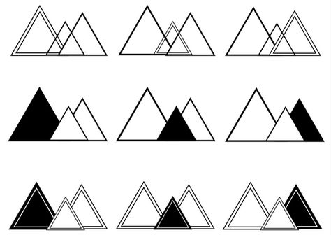 Ideas I designed Mountain Sibling Tattoos For 3, Simple Sibling Tattoos For 3, Tattoos With Mountains, Sunlight Logo, Tattoos Mountains, 3 Sister Tattoos, Siblings Tattoo For 3, Berg Tattoo, Family Tattoos For Men