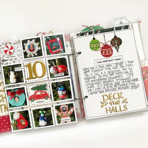 December Daily Ideas Inspiration, Adding Pockets, Merry Creepmas, December Projects, Scrapbook Project, Christmas Mini Albums, Christmas Scrapbook Pages, Calendar Kit, Pocket Pages