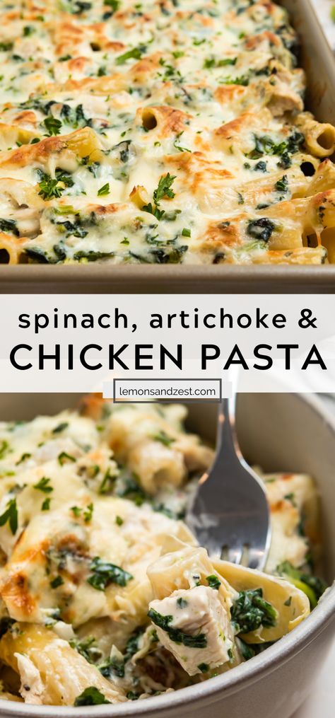 Spinach Artichoke Chicken Alfredo, Chicken Artichoke Pasta Bake, Hot Artichoke Chicken Salad, Chicken With Spinach Artichoke Dip, Spinach Artichoke Recipes Dinners, Chicken Florentine Artichoke Casserole, Healthy Spinach Artichoke Chicken Casserole, Spinach Artichoke Chicken Orzo, Spinach Artichoke Chicken Sandwich