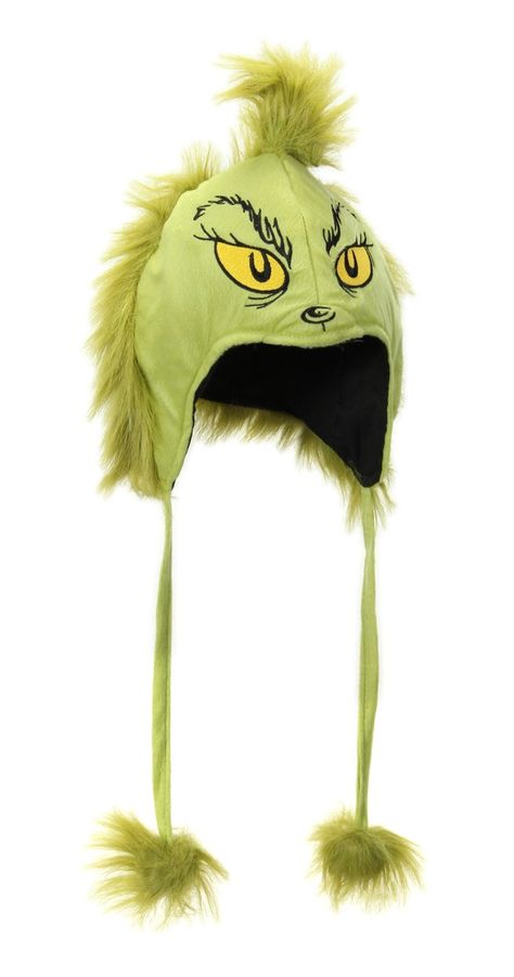 Grinch Hoodie, Grinch Mask, Grinch Characters, Dr Seuss Grinch, Hoodie Hat, Earflap Beanie, Holiday Costumes, Christmas Accessories, Green Hats