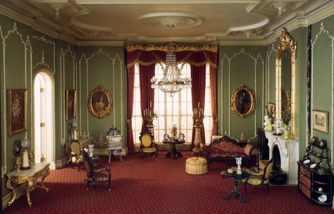 Mrs. James Ward, Thorne miniature period rooms. English Drawing Room of the Victorian Period, 1840-70 | The Art Institute of Chicago Victorian Drawing Room, English Drawing Room, English Drawing, Victorian Rooms, Victorian Room, Parlor Room, Historical Interior, Victorian Parlor, Victorian Living Room