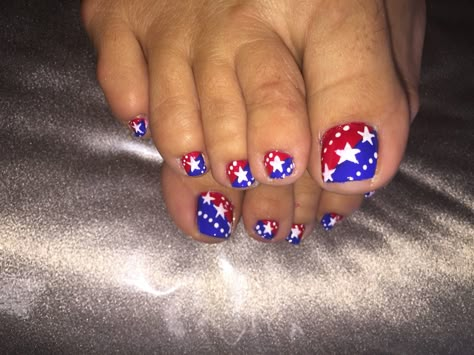 4th Of July Toenail Designs, Freedom Nails, Patriotic Pedicure, Americana Nails, Nails July 4th, Nails Fireworks, 4th Of July Toes, Nails Red White And Blue, Fireworks Nails