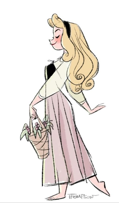 Steve Thompson Disney, Steve Thompson, Disney Outfits Women, Walt Disney Princesses, Princess Illustration, Disney Drawings Sketches, The Sleeping Beauty, Disney Collage, Disney Sketches