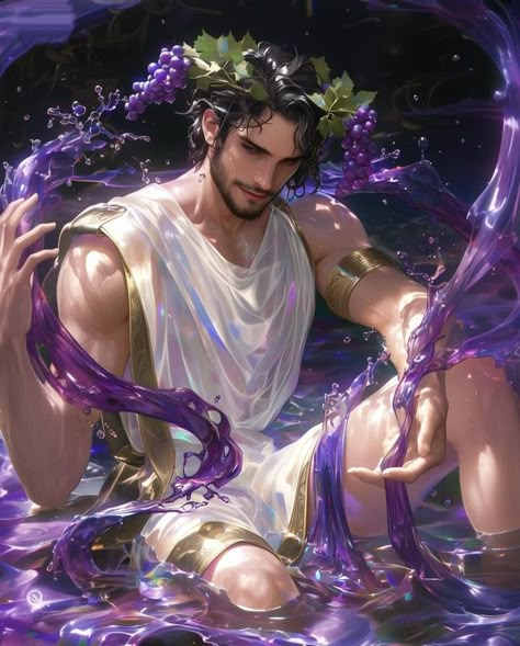 Dionysus Greek Mythology, Adonis Greek, Dionysus God, Greek Deities, God Dionysus, Olympian Gods, Greek Pantheon, Roman Gods, Beautiful Sketches