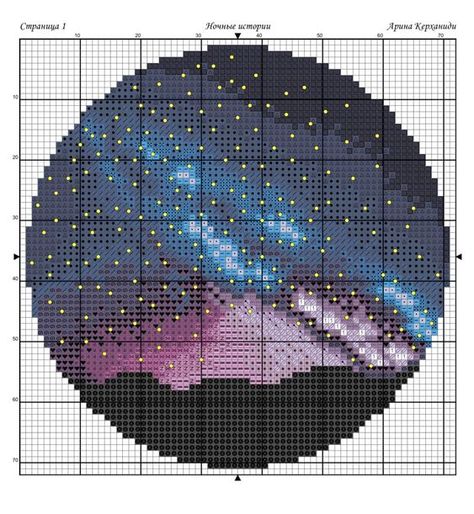 Night Stories - Free Cross Stitch Pattern Landscape Design 6 Inch Cross Stitch Pattern Free, Galaxy Cross Stitch Pattern Free, Cross Stitch Hanging, Space Cross Stitch Pattern Free, Free Witch Cross Stitch Patterns, Circular Cross Stitch Patterns, Night Sky Cross Stitch, Stained Glass Cross Stitch Patterns Free, Cross Stitch Space