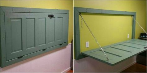 Shelf Upcycle, Upcycle Door, Old Door Projects, Recycled Door, Door Shelf, Doors Repurposed, Repurposed Items, Basement Decor, Old Door