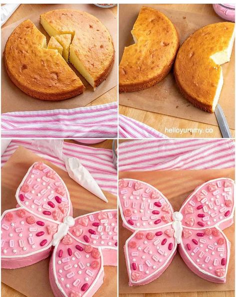 Easy Butterfly Cake, Foods High In Fiber, Easy Butterfly, Butterfly Birthday Cakes, Cake Hacks, Butterfly Cake, High In Fiber, Cake Shapes, Simple Birthday Cake