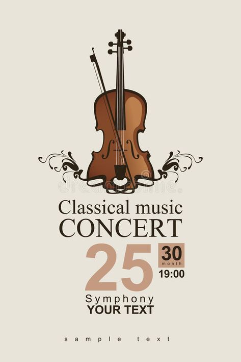 Music Concert Poster, Typography Brochure, Recital Poster, Violin Poster, Classical Music Poster, Concert Poster Design, Class Poster, Music Concert Posters, Music Poster Ideas