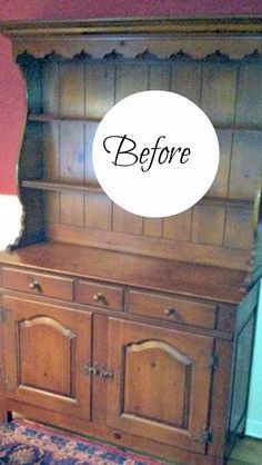 It had a great old feel... and check out the chippiness now! www.homeroad.net Old Cupboard Makeover, Painted Hutch Ideas, Old Hutch Makeover Ideas, Chalk Painted Hutch, Chalk Paint Hutch, Painted China Hutch, Repurposed Hutch, Hutch Redo, Anne Sloan