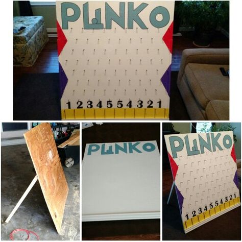 DIY Price is Right Plinko board. For kids birthday party :) The Price Is Right Games Diy, Price Is Right Trunk Or Treat, Price Is Right Birthday Party, Price Is Right Games Diy, Price Is Right Party, Birthday Board Diy, Plinko Board, Plinko Game, Diy Kids Party