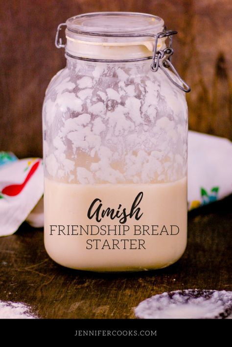 Potato Flake Amish Friendship Bread Starter | Jennifer Cooks Amish Bread Starter, Amish Friendship Bread Starter Recipes, Friendship Bread Recipe, Friendship Bread Starter, Amish Bread, Amish Friendship Bread, Yeast Starter, Sourdough Bread Starter, Dough Starter