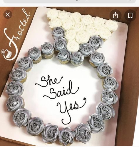 Engagement Cupcakes, Engagement Party Cake, Engagement Party Planning, Bridal Shower Cupcakes, Engagement Party Favors, Bridal Shower Planning, Bridal Bachelorette Party, Bridal Shower Cakes, Engagement Cakes