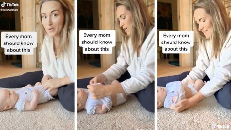 Mom's diaper-changing onesie hack is taking TikTok by storm: 'Why didn’t I know this 27 years ago?' Mini Fire Pit, First Time Parents, Perfect Summer Outfit, Mom Hacks, Baby Changing, Baby Teeth, 3 Kids, Potty Training, Simple Tricks