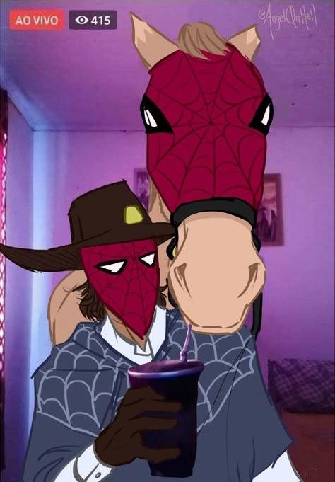 Spider Noir X Web Slinger, Webslinger X Spider Noir, Spiderman Cowboy, Cowboy Spiderman, Cowboy Deadpool, Noir Spiderman, Web Slinger, Deadpool And Spiderman, Spaider Man