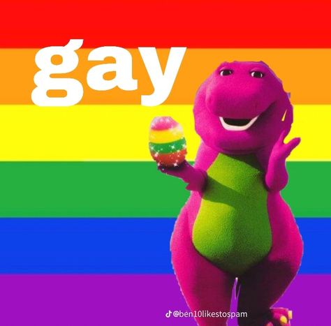 Barney Memes Funny, Buff Barney, Barney The Dinosaur Aesthetic, Barney Aesthetic, Barney Funny, Text Reactions, Gay Dinosaur, Rizz Party, Dinosaur Meme