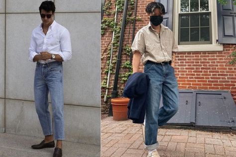 Men's fashion in Bandung: A guide to neatly tucking in jeans with style. Men often choose jeans for a stylish and youthful look. Tucking a shirt in can create a polished appearance. Fashion Bandung has tips on how to do it ... #fashionbandung Check more at https://fashionbandung.com/mens-fashion-in-bandung-a-guide-to-neatly-tucking-in-jeans-with-style/ Ace Fashion, Jeans Men, Jean Outfits, Men's Fashion, Mens Jeans, Do It, Denim Outfits