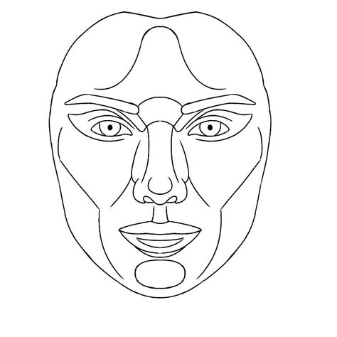 Perfect Face Template Transparent Png, Perfect Face Template Woman, Perfect Face Png, Perfect Face Ratio, Perfect Face Template, Tab Drawing, Face Template Makeup, Golden Ratio Face, Perfect Face Shape