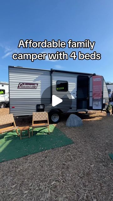 BaileyGoesOutside on Instagram: "It is SO cute. This is hands down the best RV for getting into camping or RV travel. 🏕️👨‍👩‍👧‍👦🌲🏝️ This travel trailer is 21ft and 2,950lbs. 2024 Coleman LT 17B from @campingworld Highlights: - 4 Beds - Electric Fireplace - Power Awning - Stabilizer Jacks - Spacious Bathroom - Underneath Storage Locker #campingworldpartner #tinycamper #camper #rv #tinyrv #rvtour #rvlife #rvtravel #familyrv #rvwithkids #tour" Coleman 17b Camper Storage, Coleman 17b Camper, Rv Camping Ideas, Coleman Camper, Campers And Rv, Spacious Bathroom, Travel Trailer Camping, Tiny Camper, Camper Storage