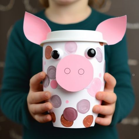 child holding crafted piggy bank Piggy Bank Craft Ideas, Money Crafts For Kids, Craft Piggy Bank, Piggy Bank Craft For Kids, Piggy Bank Ideas, Piggy Bank Craft Preschool, Diy Piggy Bank, Preschool Piggy Bank Craft, Recycled Piggy Bank Ideas