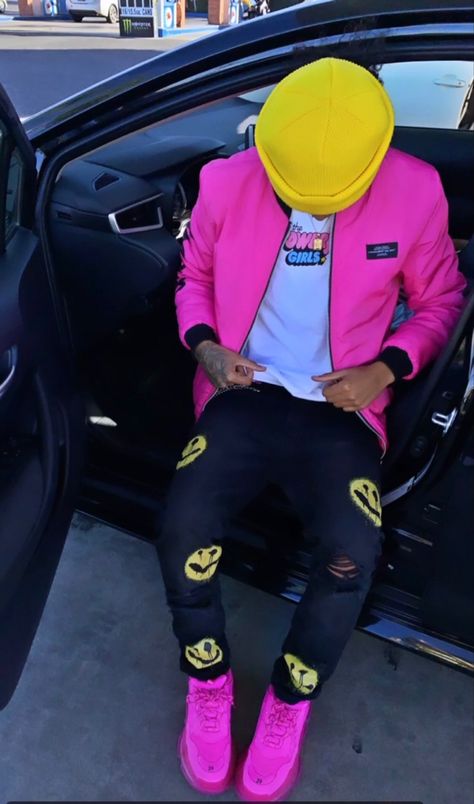 Pink And White Outfit Men Streetwear, Shehawaiin Outfits, Dickie Suit, Men Outfits Swag, Summer Swag Outfits, Drippy Outfit, Drip Outfit Men, Black Men Fashion Swag, Black Men Street Fashion