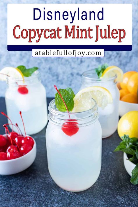 Mint Julep Recipe Disneyland, Mint Julep Recipe Non Alcoholic, Mint Julep Recipe Kentucky Derby, Mint Julip, Mint Julep Bar, Julep Recipe, Mint Julep Recipe, Lime Drinks, Mint Juleps