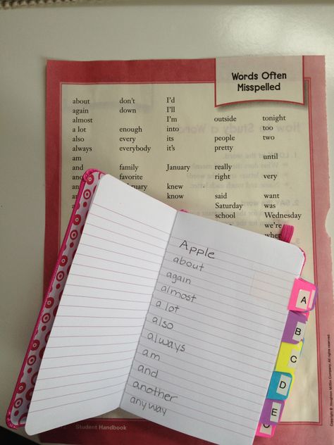 A hand made personal dictionary for her spelling words. Activity For School, Spelling Dictionary, Eng Grammar, Personal Dictionary, Dictionary For Kids, Holiday Homework, English Dictionary, Learning For Kids, Art Basics