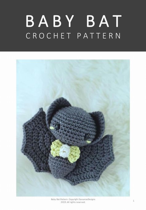 Bat Crochet Pattern, Crochet Halloween Patterns Free, Bat Crochet, Yarn Projects Crochet, Crochet Bat, Crochet Doll Tutorial, Fall Crochet Patterns, Easy Crochet Animals, Baby Bats