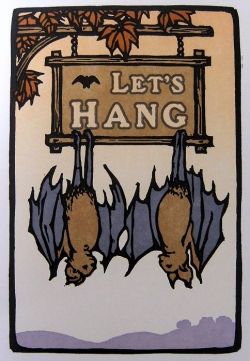 Let's Hang Boxed Set Bat Art, Halloween Quotes, Painting Digital, Retro Halloween, Samhain, Letterpress Printing, Hallows Eve, A Sign, Halloween Art