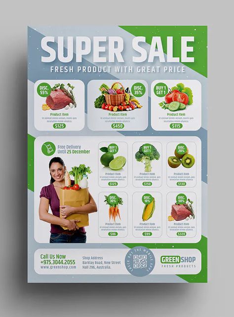 Supermarket Flyer Template PSD Supermarket Poster Design, Special Offer Poster Design, Supermarket Poster, Special Offer Poster, Supermarket Flyer, Offer Poster Design, Grocery Flyer, Offer Poster, Grocery Ads