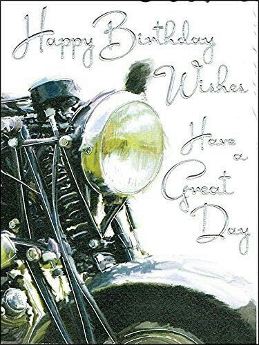 Happy Birthday motorcycle O.K. for man Birthday Wishes For A Guy, Happy Birthday Biker, Happy Birthday Motorcycle, Black Motorbike, Ideas Birthday Card, Birthday Card For Men, Motorcycle Birthday, Guy Friend, Card For Men