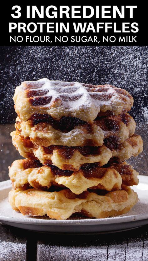 Best Vegan Protein, Cheese Waffles, Waffle Maker Recipes, Gluten Free Waffles, Protein Waffles, Protein Powder Recipes, Powder Recipe, High Protein Breakfast, Protein Breakfast