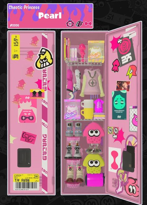 Splatoon Locker, Splatoon Characters, Locker Ideas, Splatoon Squid, Locker Designs, Nintendo Splatoon, Splatoon Comics, Splatoon 3, Video Games Nintendo