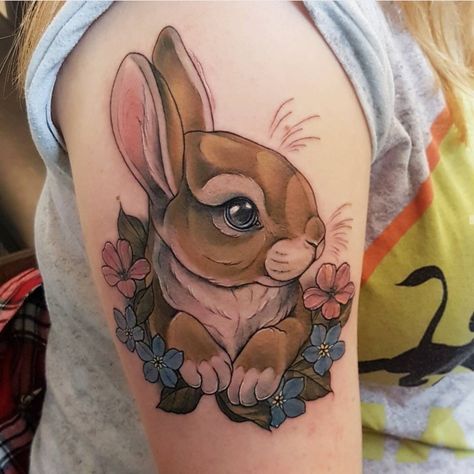 Pet Portrait Tattoo, Drawing List, Wildlife Tattoo, Tattoo Animals, Bunny Tattoo, Rabbit Tattoo, Dog Tattoo Ideas, Bunny Tattoos, Rabbit Tattoos