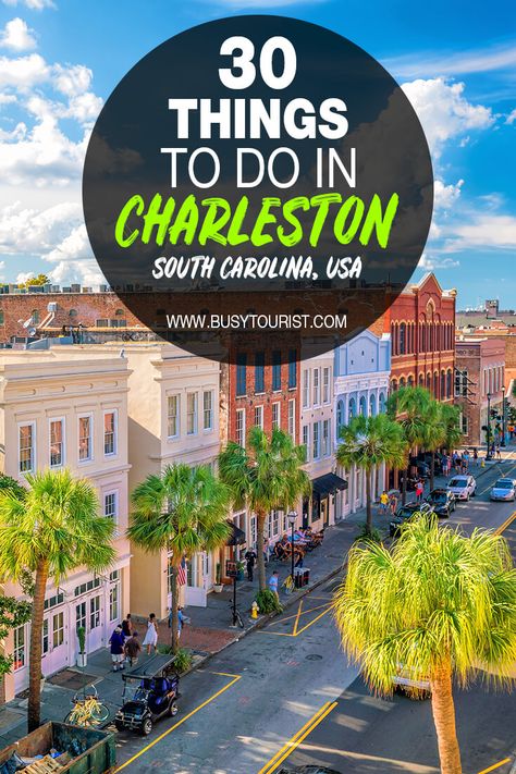 Traveling to Charleston, SC but not sure what to do there? This travel guide will show you the top attractions, best activities, places to visit & fun things to do in Charleston, South Carolina. Start planning your itinerary & bucket list now! #charleston #charlestonsc #charlestonsouthcarolina #charlestontravel #southcarolina #southcarolinatravel #usatravel #usatrip #usaroadtrip #travelusa #vacationusa #ustraveldestinations #ustravel #americatravel Seoul Nightlife, Charleston Vacation, South Carolina Vacation, South Carolina Travel, Usa Destinations, Charleston Travel, Vacation Usa, Us Travel Destinations, Okinawa Japan