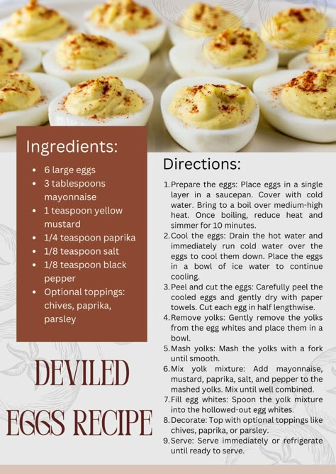 Good Deviled Egg Recipes, Deviled Eggs Presentation, Double Eggs Recipe, Devil Eggs Recipe Best, Deviled Egg Recipes Unique, Deviled Eggs No Relish, Classic Deviled Eggs Recipe Best, How To Make Deviled Eggs, Budget Friendly Appetizers