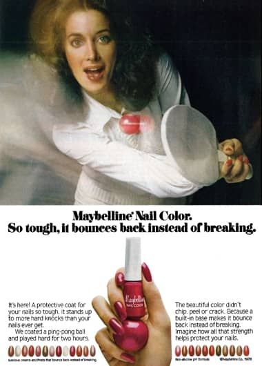 1978 Maybelline Nail Color Maybelline Foundation, Vintage Makeup Ads, Cosmetics Business, Beauty Ads, Makeup Ads, 1970's Fashion, Product Marketing, Vintage Nails, Maybelline Makeup