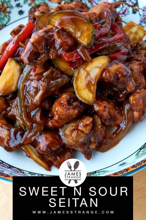 Seitan Recipe, Seitan Recipes, Vegetarian Cabbage, Sweet And Sour Sauce, Seitan, Sweet And Sour, Vegan Dinner Recipes, Vegan Eating, Vegan Dishes